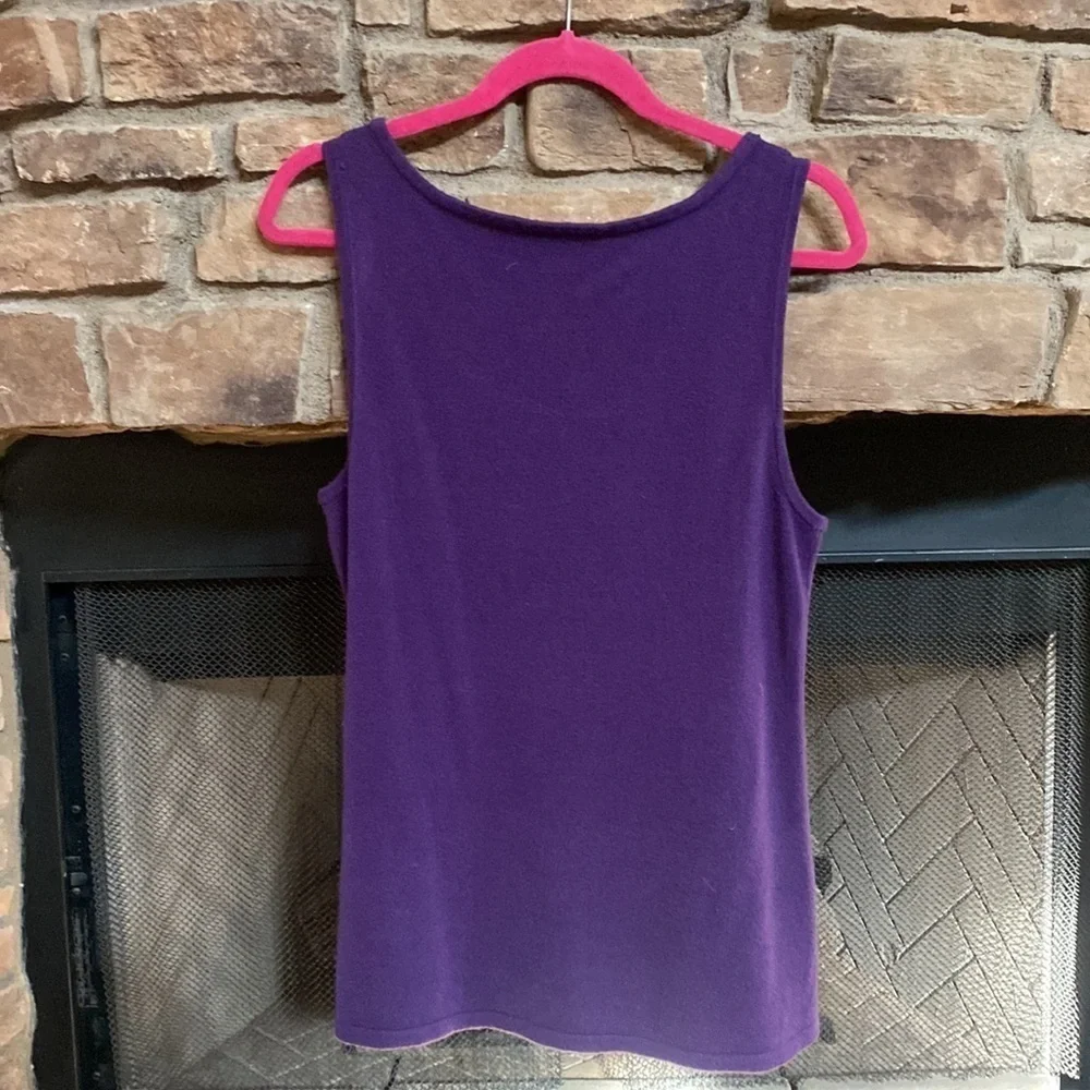 Cato purple sleeveless sweater. Size 14/16W - Picture 3 of 7